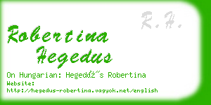 robertina hegedus business card